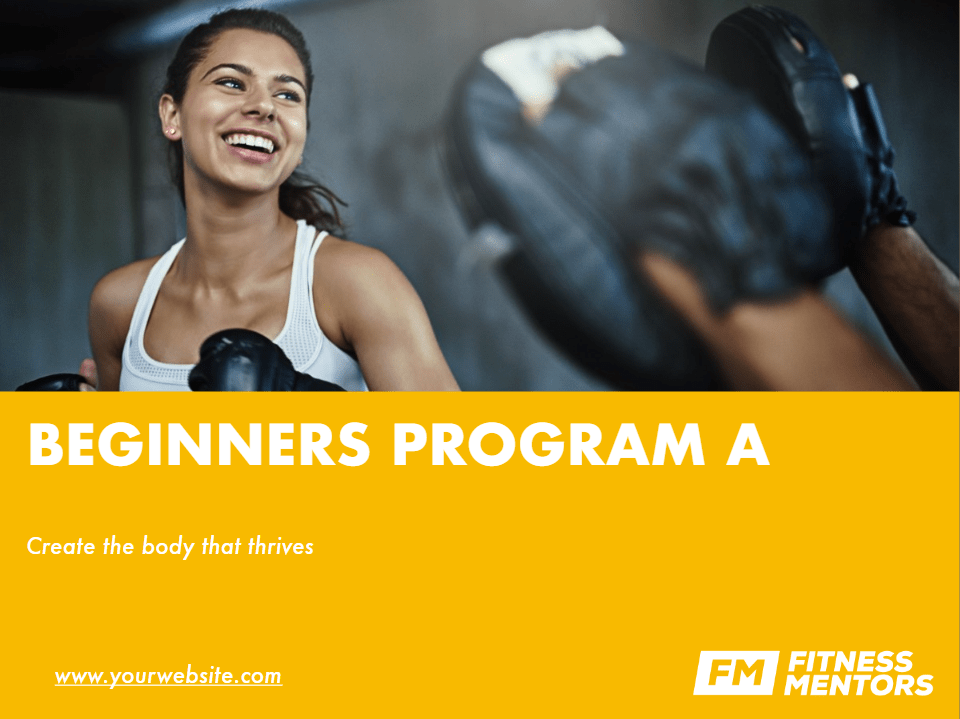 Online Personal Training Program Design Templates 11 Beginners-Program-A-Title-Page
