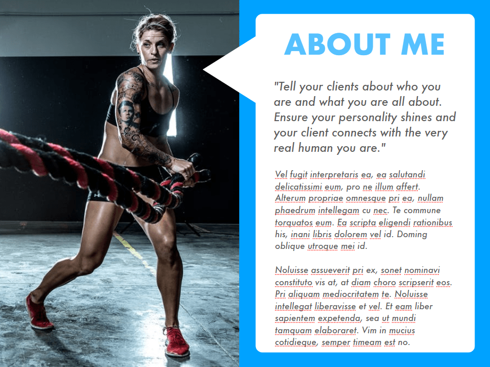 Online Personal Training Program Design Templates 13 Sample-About-Me-Page