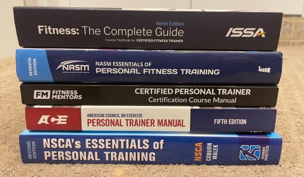 The cover of the ISSA CPT, NASM CPT, ACSM CPT, Fitness Mentors CPT and NSCA CPT Personal Trainer Textbook